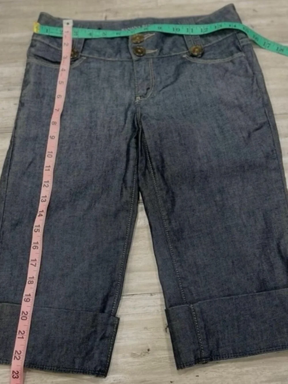 Vintage Banana Republic Classic Chambray Gaucho Bermuda Shorts Sailor Waist 0P